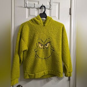 The Grinch Dr. Seuss Green Sherpa Fleece Hoodie - Kids XS